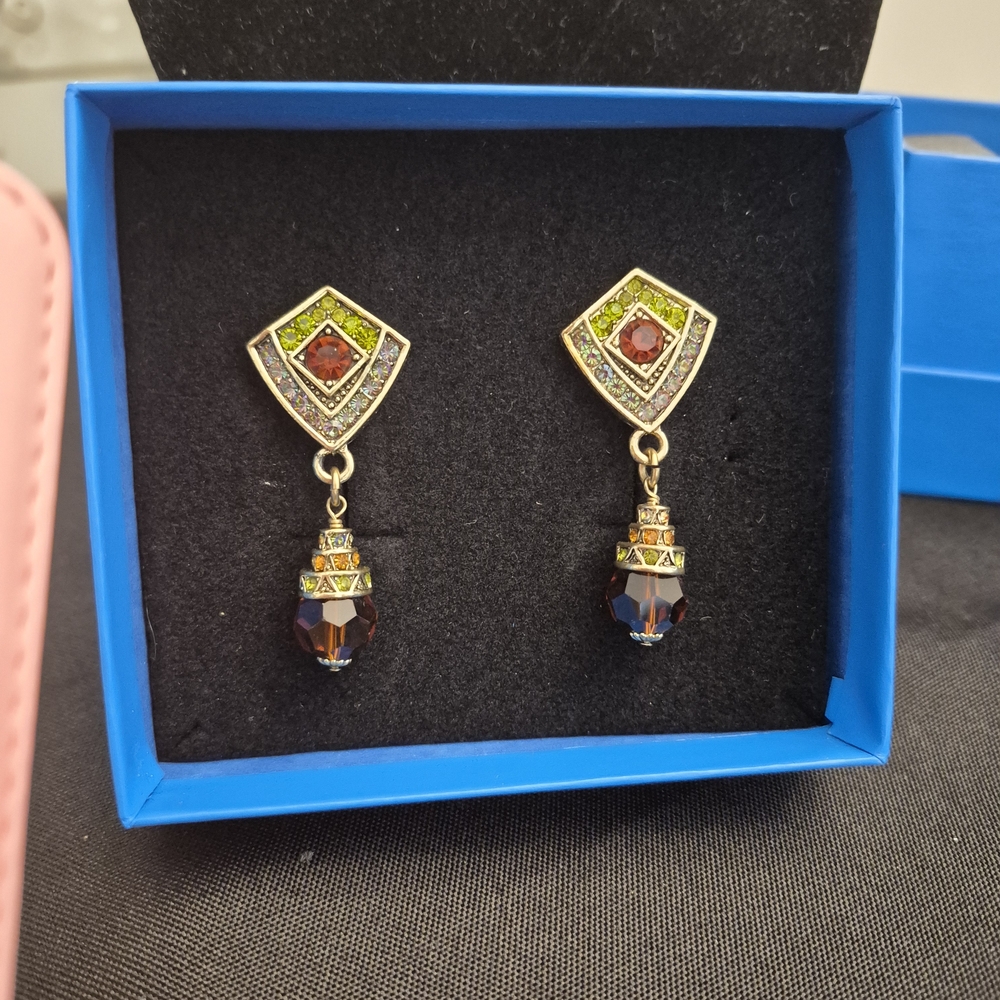 Heidi Daus "Divinely Deco" Dangle Earrings